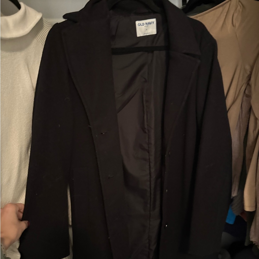 Old Navy Black Car Coat